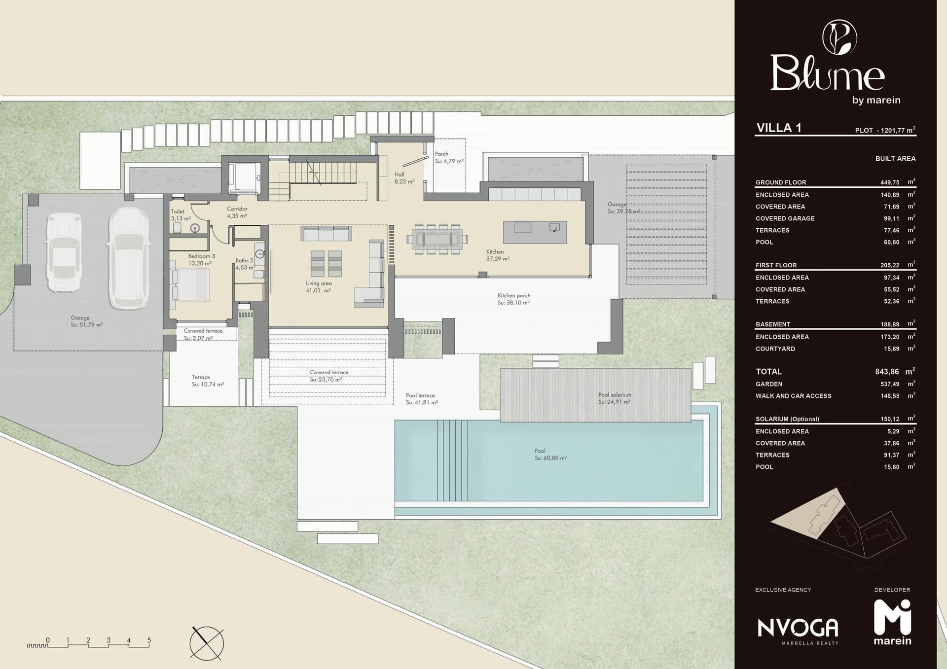 Villa 1 — Erdgeschoss