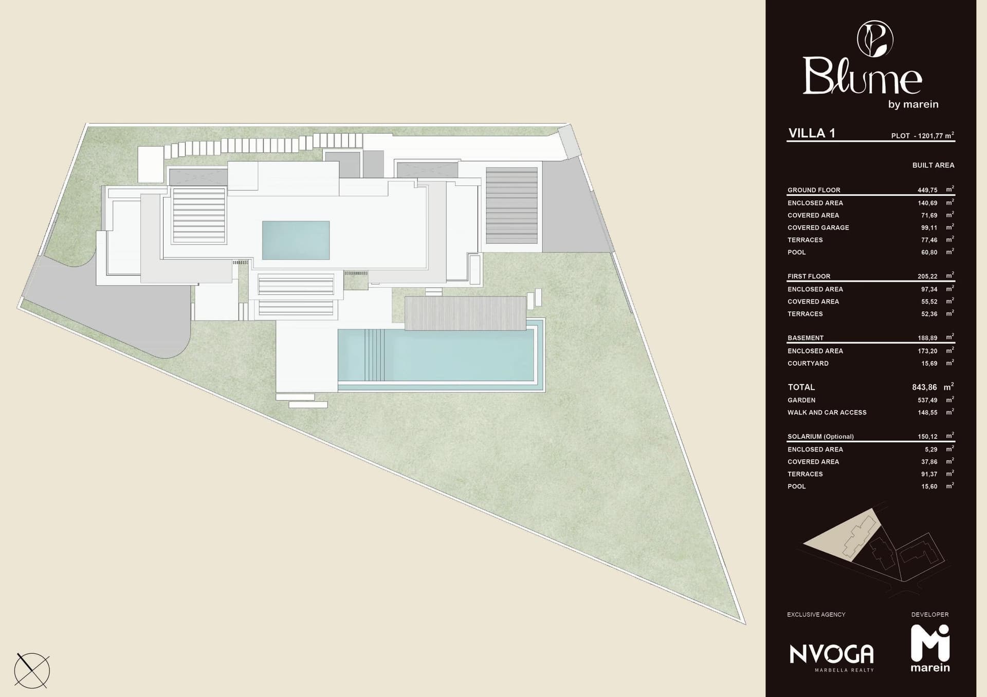 Villa 1 — Lageplan