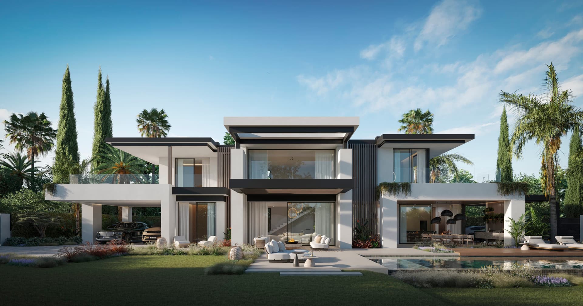 BLUME — Villa mit angelegtem Garten