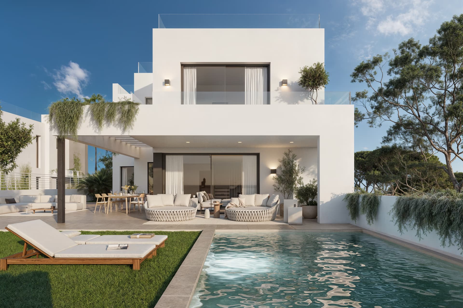 Higuerón Hills — Poolterrasse (Visualisierung)